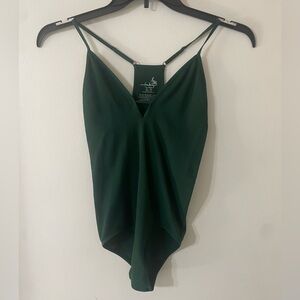 Intimately Free People Move Along Body Suit Green Size M/L Stretchy Adjustable